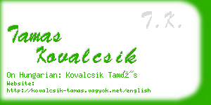 tamas kovalcsik business card